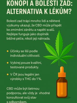 Kon*pí může přirozeně ulevit od bolesti zad 🌿 – uvolňuje svalové napětí, zmírňuje zánět a podporuje regeneraci. Už jsi...